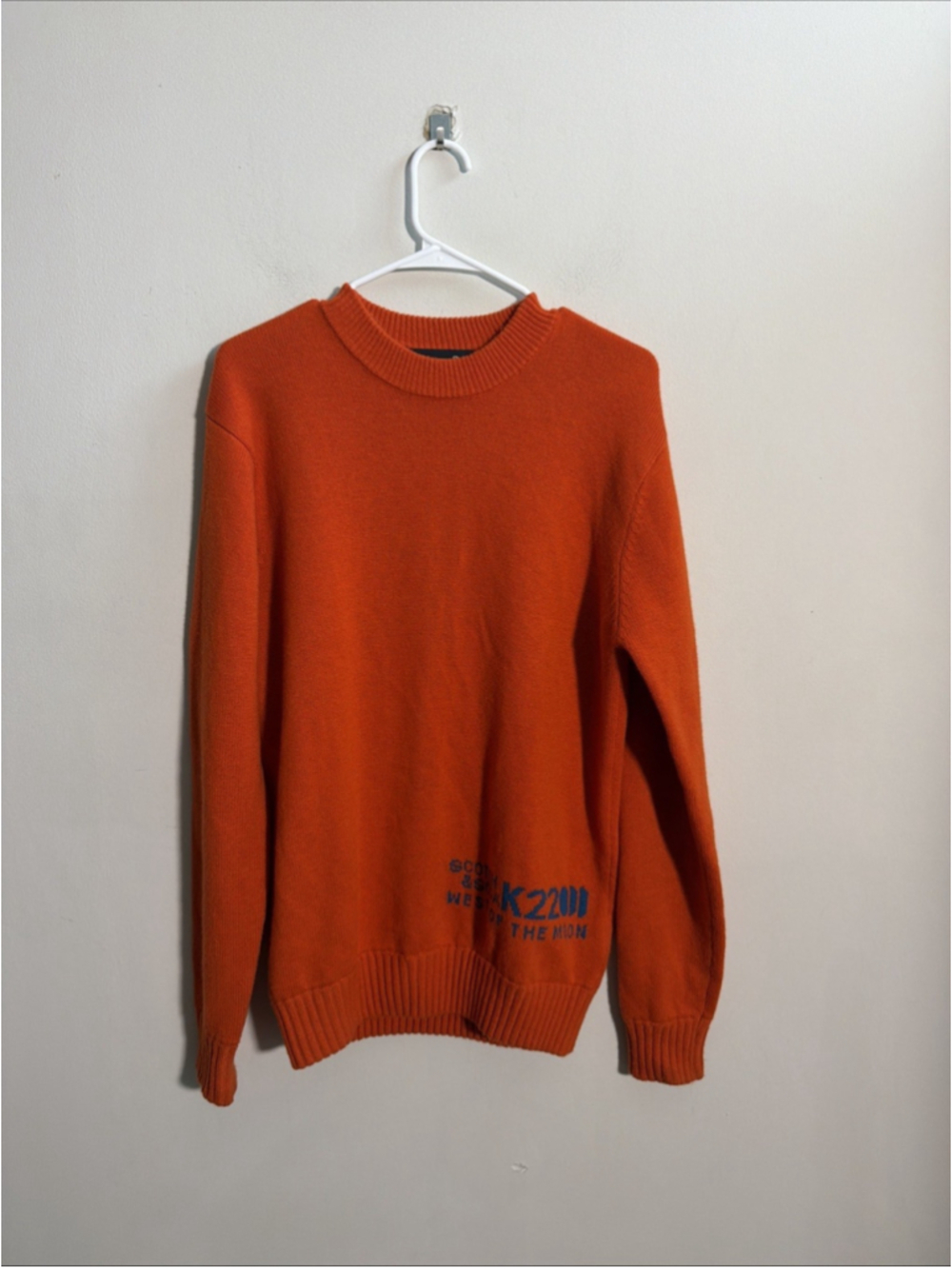 EUC MEN’S SCOTCH & SODA 22 SWEATER KNIT WOOL SIZE MEN’S MEDIUM ORANGE K22